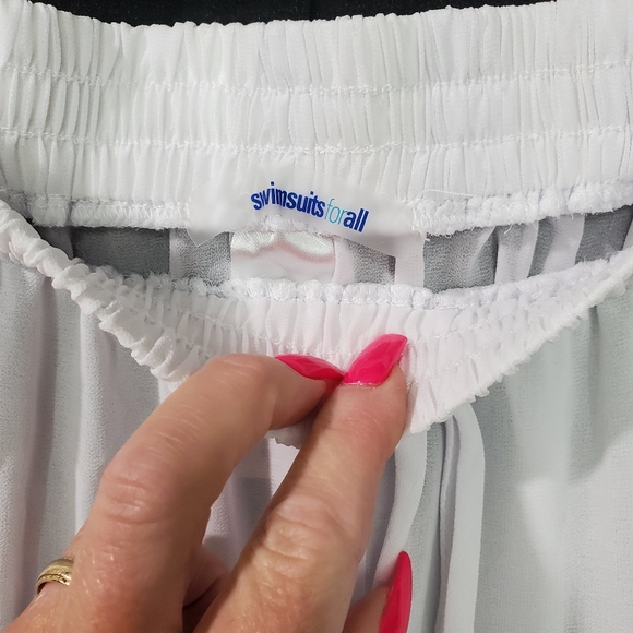 Swimsuits For All Beach Pool Skirt Swimsuit Cover-up Sheer White Size 22/24 Slit - Picture 5 of 11